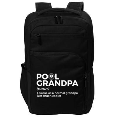 Pool Grandpa Definition Funny Billiards Funny Gift Impact Tech Backpack