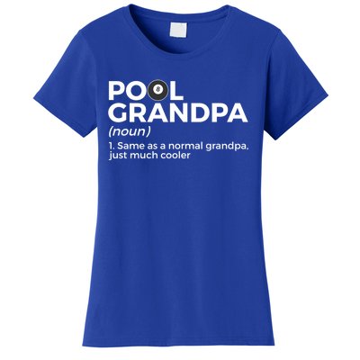 Pool Grandpa Definition Funny Billiards Funny Gift Women's T-Shirt