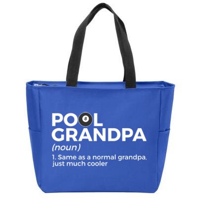 Pool Grandpa Definition Funny Billiards Funny Gift Zip Tote Bag