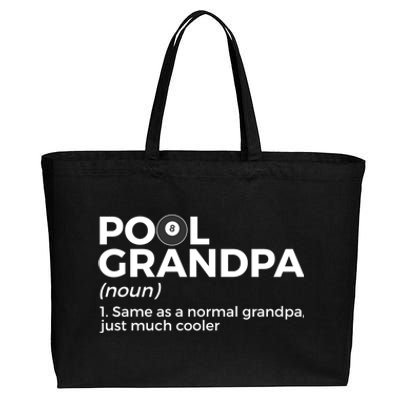 Pool Grandpa Definition Funny Billiards Funny Gift Cotton Canvas Jumbo Tote