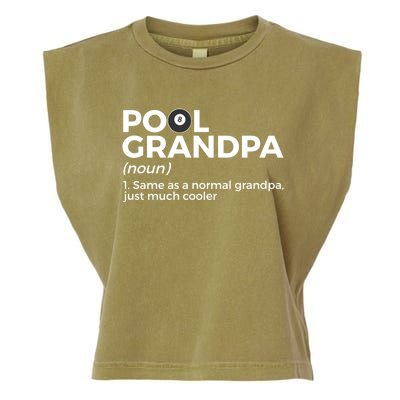 Pool Grandpa Definition Funny Billiards Funny Gift Garment-Dyed Women's Muscle Tee