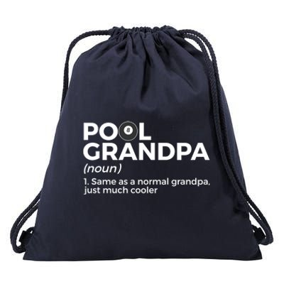 Pool Grandpa Definition Funny Billiards Funny Gift Drawstring Bag