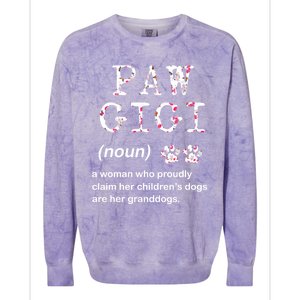 Paw Gigi Dog Grandma For Christmas MotherS Day Sweatshirt Colorblast Crewneck Sweatshirt