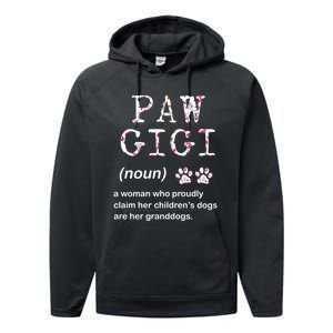 Paw Gigi Dog Grandma For Christmas MotherS Day Sweatshirt Performance Fleece Hoodie