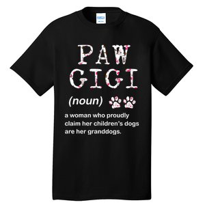 Paw Gigi Dog Grandma For Christmas MotherS Day Sweatshirt Tall T-Shirt