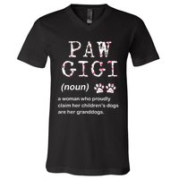 Paw Gigi Dog Grandma For Christmas MotherS Day Sweatshirt V-Neck T-Shirt