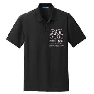 Paw Gigi Dog Grandma For Christmas MotherS Day Sweatshirt Dry Zone Grid Polo