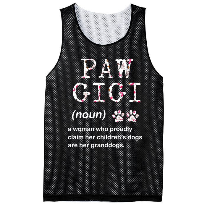 Paw Gigi Dog Grandma For Christmas MotherS Day Sweatshirt Mesh Reversible Basketball Jersey Tank