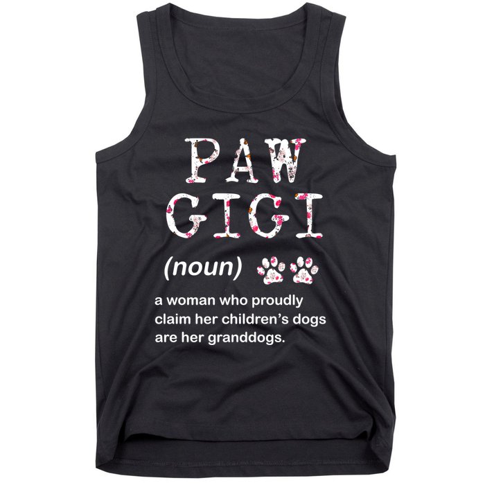 Paw Gigi Dog Grandma For Christmas MotherS Day Sweatshirt Tank Top