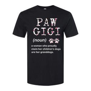 Paw Gigi Dog Grandma For Christmas MotherS Day Sweatshirt Softstyle CVC T-Shirt