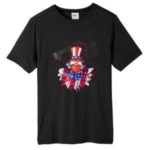 Patriotic Gnome Design Heart Sunflower Americas Independence Gift Tall Fusion ChromaSoft Performance T-Shirt