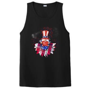 Patriotic Gnome Design Heart Sunflower Americas Independence Gift PosiCharge Competitor Tank