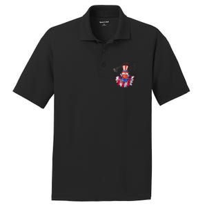 Patriotic Gnome Design Heart Sunflower Americas Independence Gift PosiCharge RacerMesh Polo