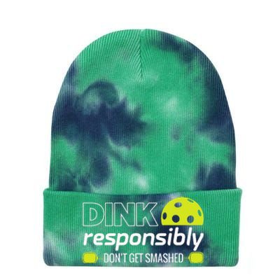 Pickleball Grandma Dink Responsibly Funny Player Tie Dye 12in Knit Beanie