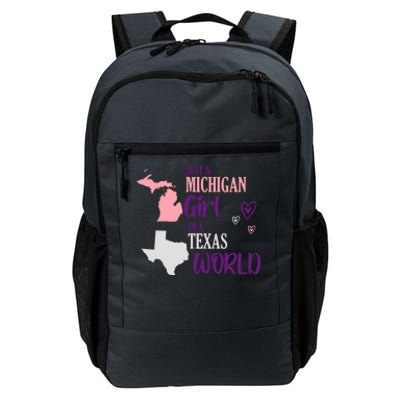 Proud girl Design Just a Michigan Girl in a Texas World Daily Commute Backpack