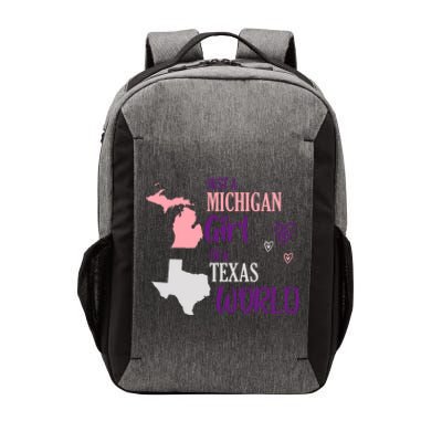 Proud girl Design Just a Michigan Girl in a Texas World Vector Backpack