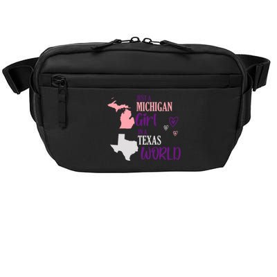 Proud girl Design Just a Michigan Girl in a Texas World Crossbody Pack