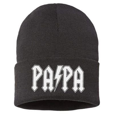 Papa Grandpa Dad Father’s Day Sustainable Knit Beanie