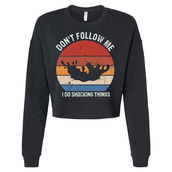 Pool Guy Design for Swimming Pool and Pool Cleaner Cropped Pullover Crew