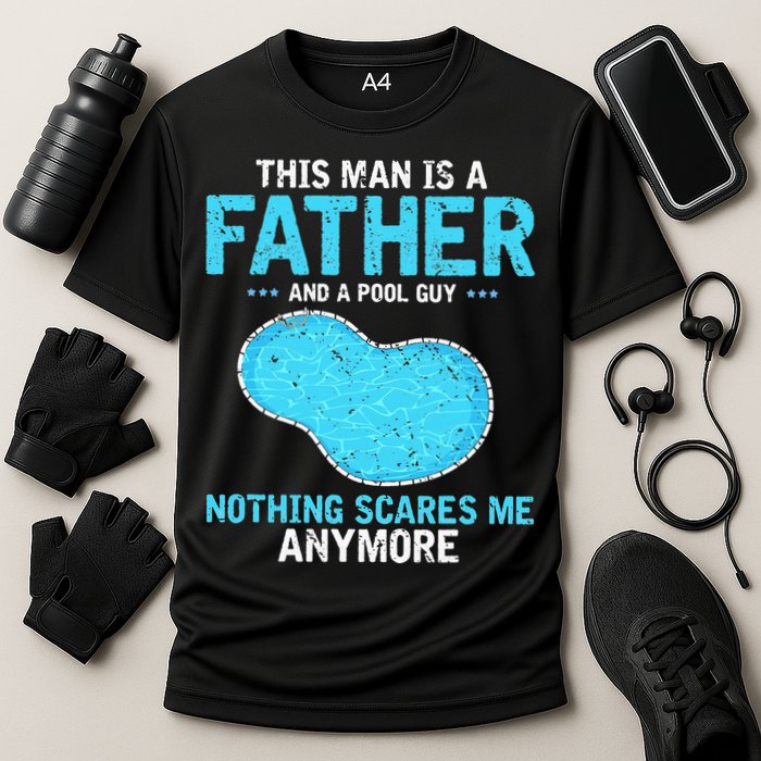 Pool Guy Design for Swimming Pool and Pool Cleaner Performance Shirt