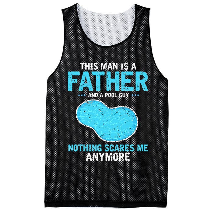 Pool Guy Design for Swimming Pool and Pool Cleaner Mesh Reversible Basketball Jersey Tank