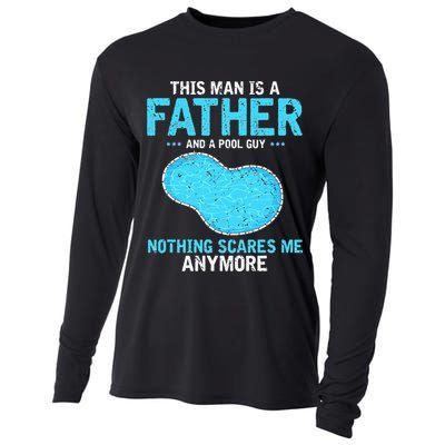 Pool Guy Design for Swimming Pool and Pool Cleaner Cooling Performance Long Sleeve Crew