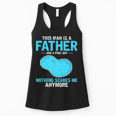 Pool Guy Design for Swimming Pool and Pool Cleaner Womens Tank Top