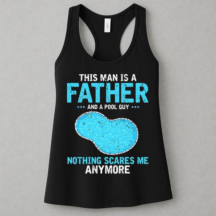 Pool Guy Design for Swimming Pool and Pool Cleaner Womens Tank Top