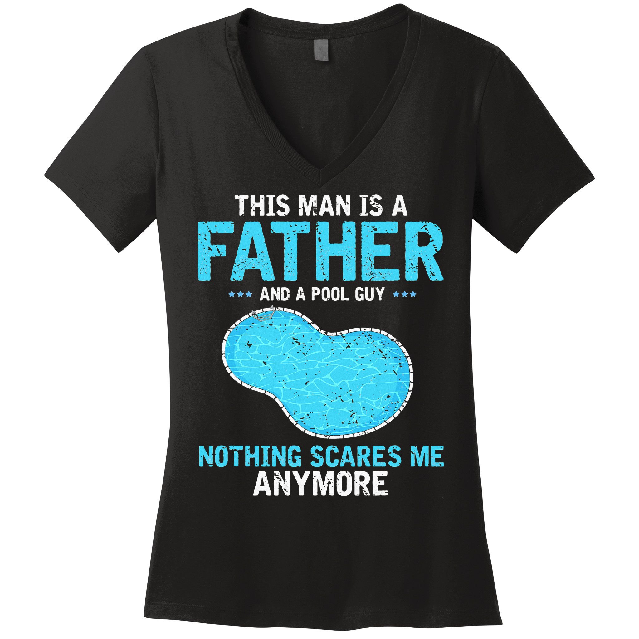 Pool Guy Design for Swimming Pool and Pool Cleaner Women's V-Neck T-Shirt