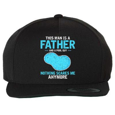 Pool Guy Design for Swimming Pool and Pool Cleaner Wool Snapback Cap
