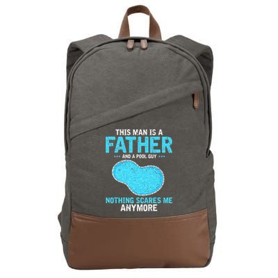 Pool Guy Design for Swimming Pool and Pool Cleaner Cotton Canvas Backpack