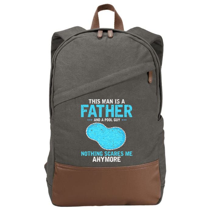 Pool Guy Design for Swimming Pool and Pool Cleaner Cotton Canvas Backpack