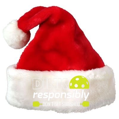 Pickleball Grandma Dink Responsibly Funny Player Premium Christmas Santa Hat