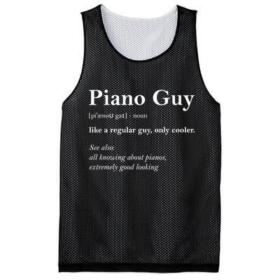 Piano Guy Definition Gift Funny Boy Piano Gift Piano Player Gift Mesh Reversible Basketball Jersey Tank