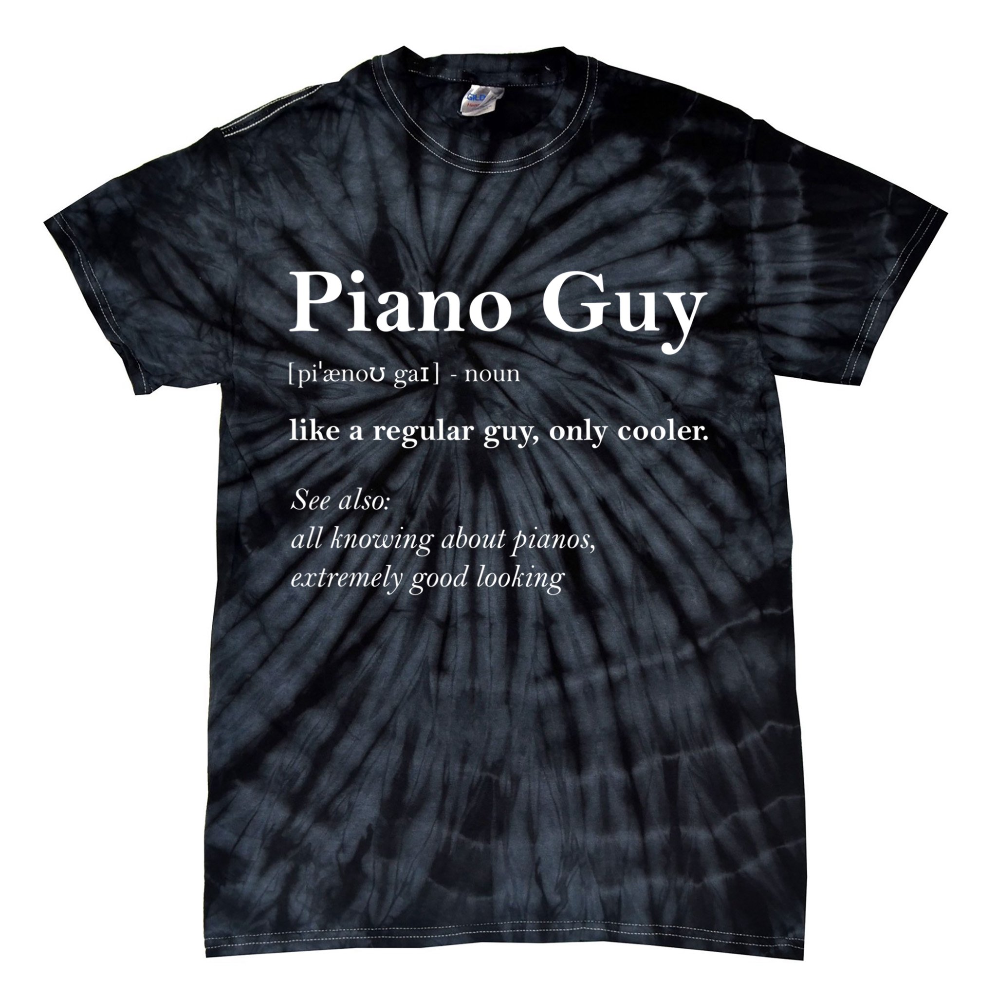 Piano Guy Definition Gift Funny Boy Piano Gift Piano Player Gift Tie-Dye T-Shirt