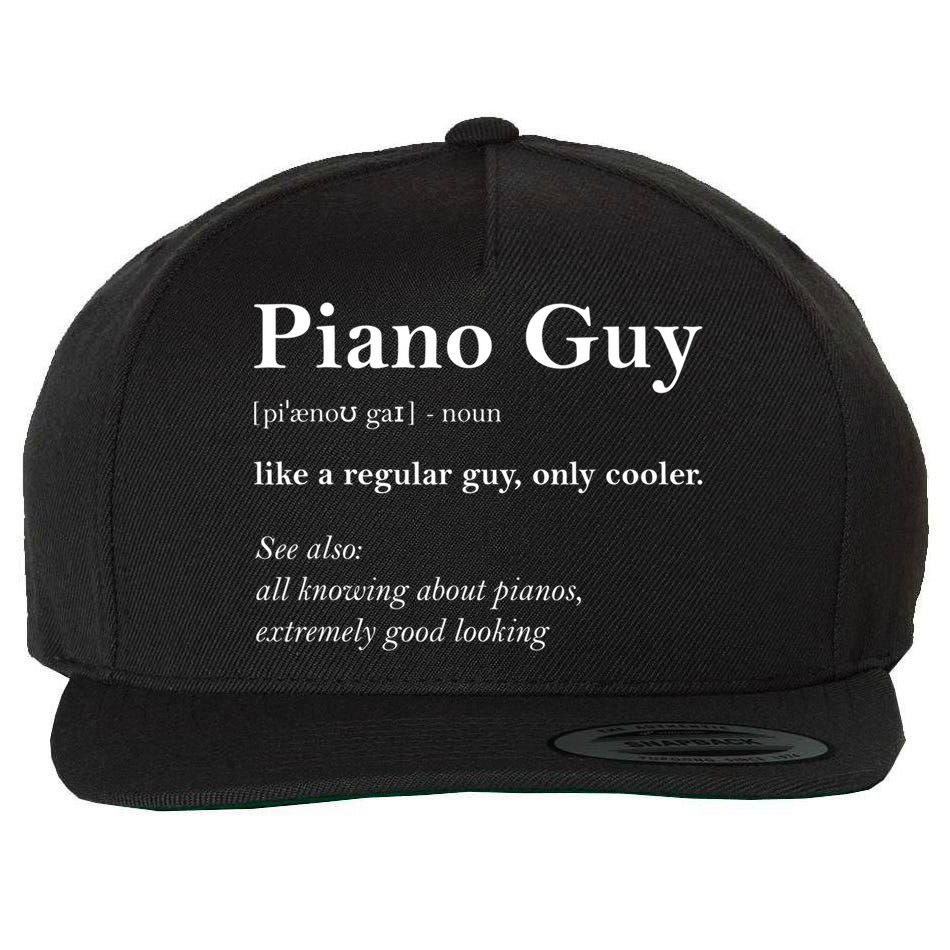 Piano Guy Definition Gift Funny Boy Piano Gift Piano Player Gift Wool Snapback Cap