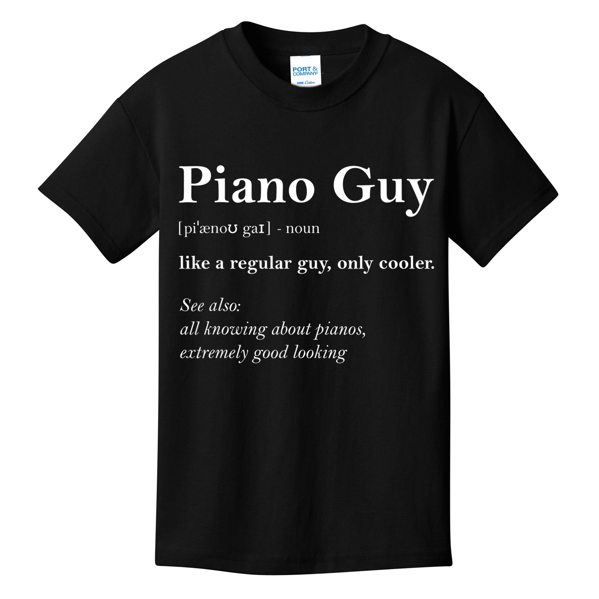 Piano Guy Definition Gift Funny Boy Piano Gift Piano Player Gift Kids T-Shirt
