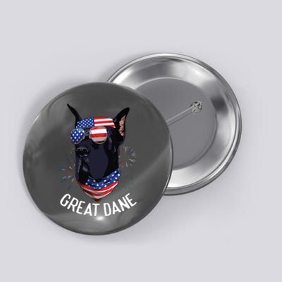 Patriotic Great Dane 4th Of July USA Funny Great Dane Button