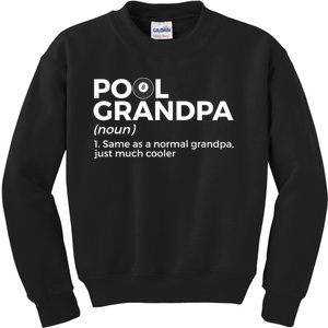 Pool Grandpa Definition Funny Billiards Gift Kids Sweatshirt