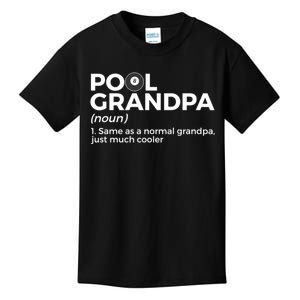 Pool Grandpa Definition Funny Billiards Gift Kids T-Shirt