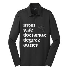 PHD Graduation Doctoral Degree Graduate One Degree Hotter Silk Touch Performance Long Sleeve Polo