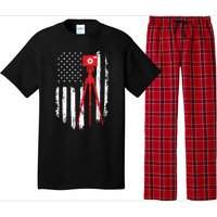 Photographer Gift Distressed American Flag Photographer Pajama Set