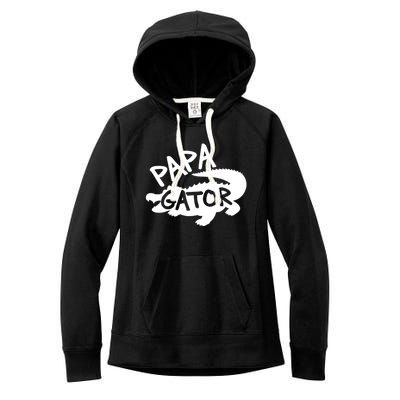 Papa Gator Dad Fathers Day Alligator Daddy Crocodile Cool Gift Women's Fleece Hoodie