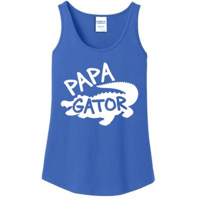 Papa Gator Dad Fathers Day Alligator Daddy Crocodile Cool Gift Ladies Essential Tank