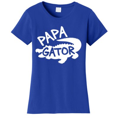 Papa Gator Dad Fathers Day Alligator Daddy Crocodile Cool Gift Women's T-Shirt