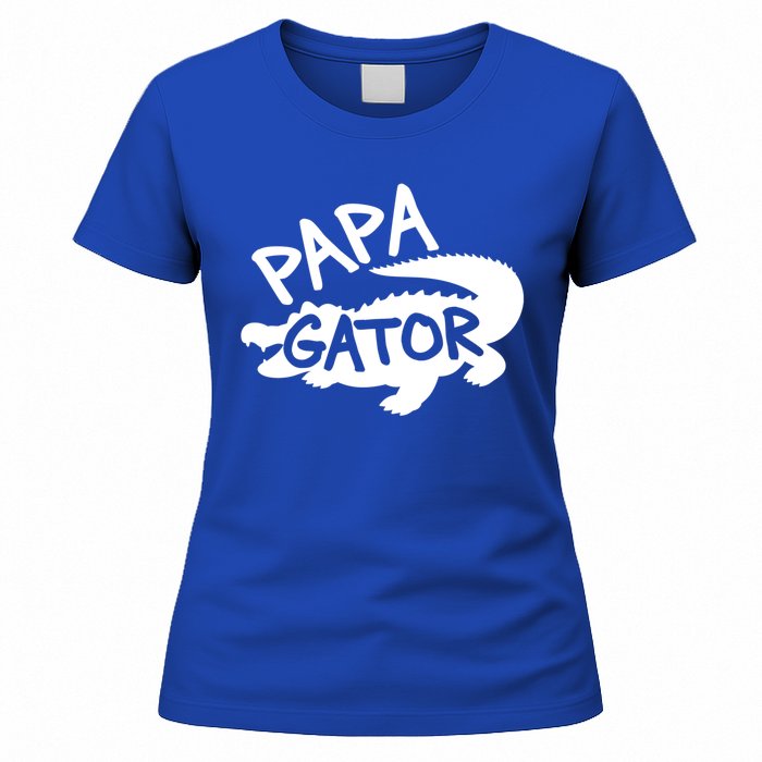 Papa Gator Dad Fathers Day Alligator Daddy Crocodile Cool Gift Women's T-Shirt