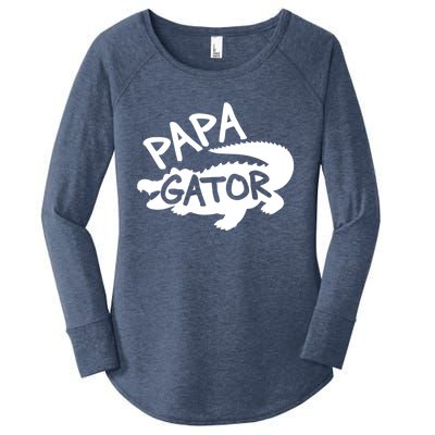 Papa Gator Dad Fathers Day Alligator Daddy Crocodile Cool Gift Women's Perfect Tri Tunic Long Sleeve Shirt