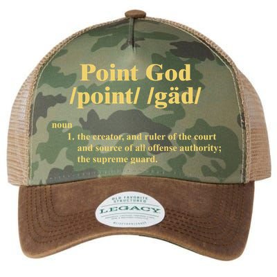 Point God Definition The Creator And Ruler Of The Court And Source Of All Offens Legacy Tie Dye Trucker Hat