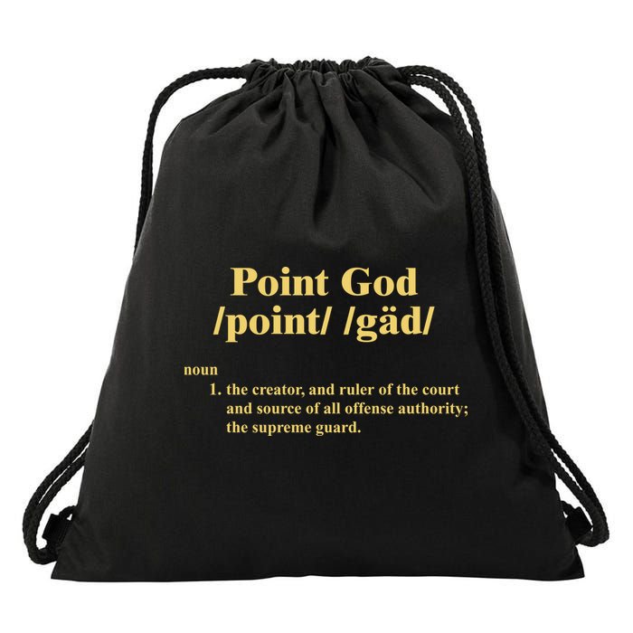 Point God Definition The Creator And Ruler Of The Court And Source Of All Offens Drawstring Bag