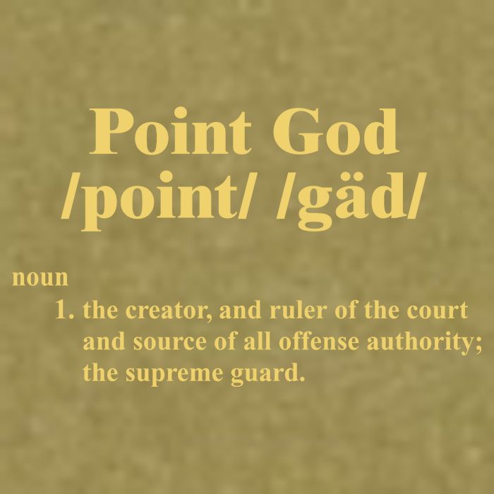 Point God Definition The Creator And Ruler Of The Court And Source Of All Offens Garment-Dyed Women's Muscle Tee